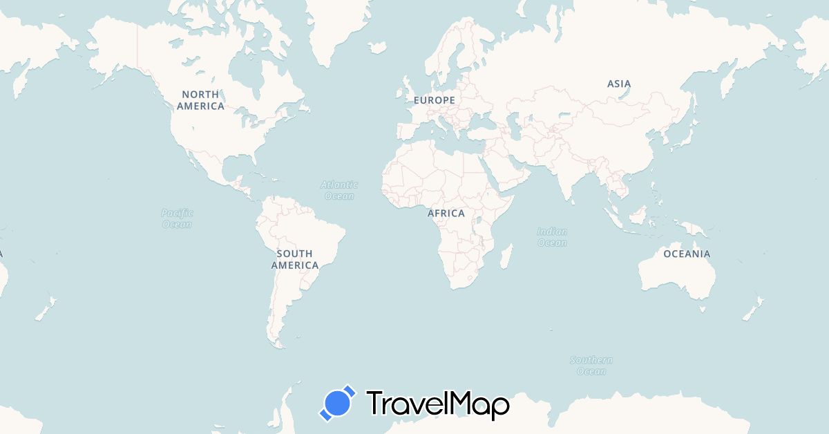 TravelMap itinerary: driving, cycling in Switzerland, Germany, Spain, France, Italy, Portugal (Europe)